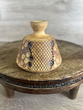Don McWhorter Signed Small Bud Vase High Snakeskin Pottery
